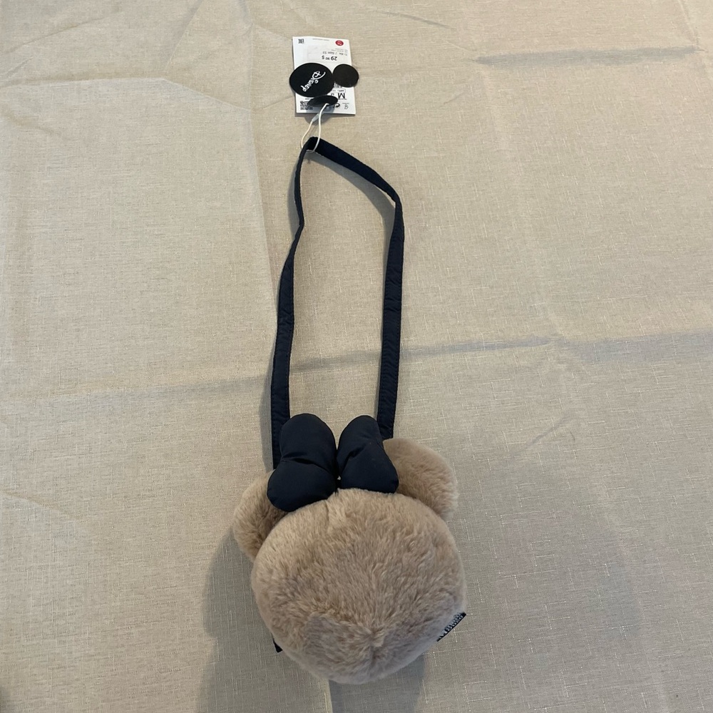 BNWT ZARA Kid's Fluffy Minnie Mouse Purse